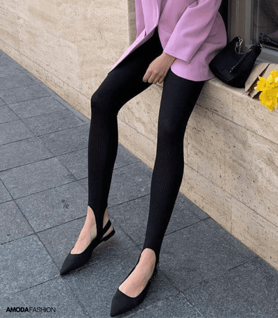 Legginsy ze ściągaczem z podeszwą