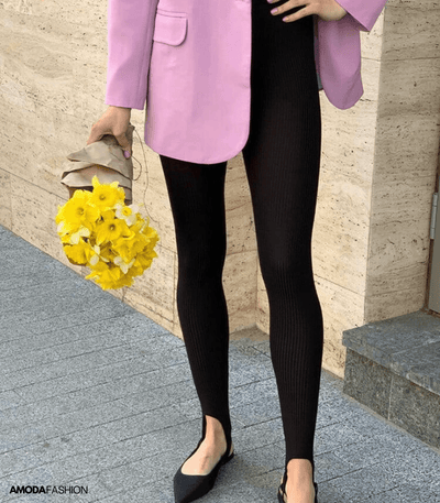 Legginsy ze ściągaczem z podeszwą