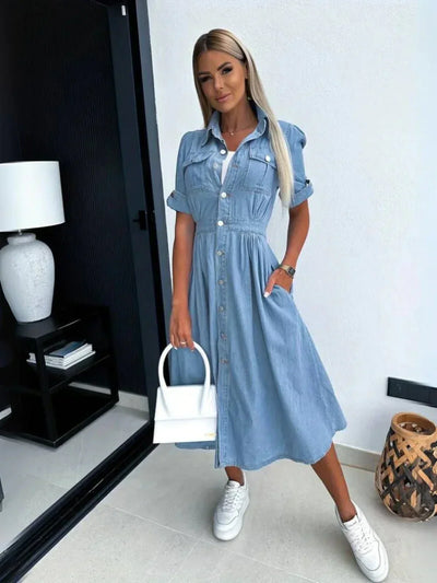 Sukienka dżinsowa Giorgia™ - szykowna elegancja i niepowtarzalny styl