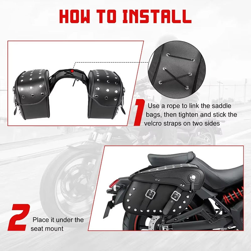 Sakwy motocyklowe Rivet-Style 50L – Uniwersalna torba narzędziowa
