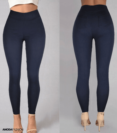 Legginsy dżinsowe z kieszenią z tyłu