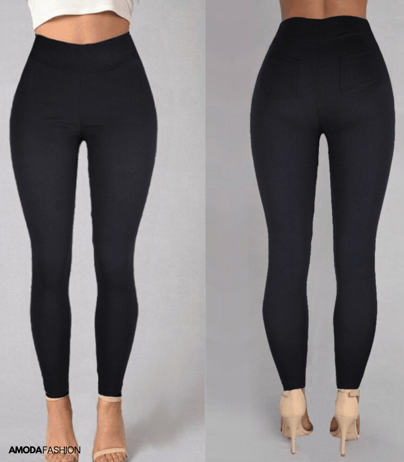 Legginsy dżinsowe z kieszenią z tyłu