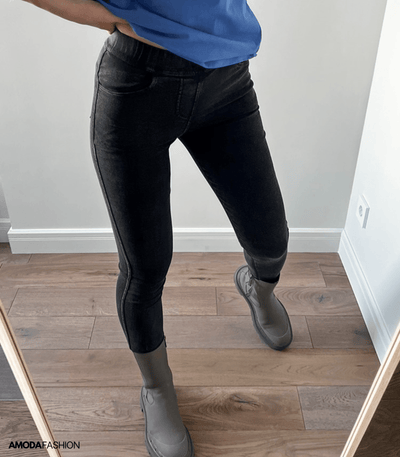 Legginsy dżinsowe z kieszeniami