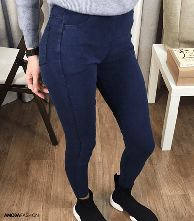 Legginsy dżinsowe z kieszeniami