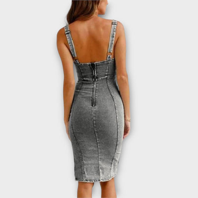 Terina™ - Elegancka dżinsowa sukienka o wyrafinowanym wyglądzie