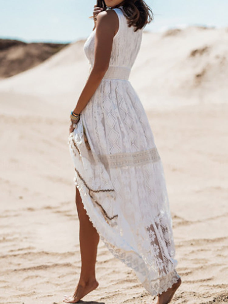 Eliza - Boho maxi sukienka dla kobiet
