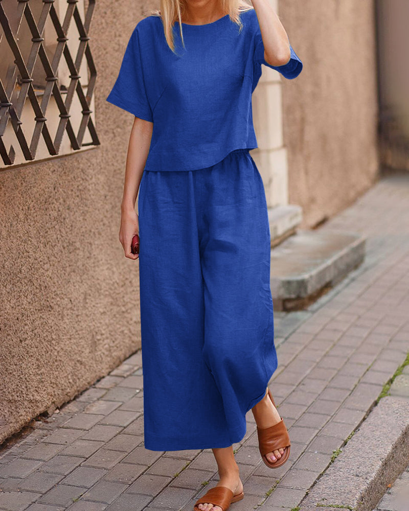 Alicja - Komplet damski lounge loose-fit - Casualowy komfort w nowoczesnym stylu