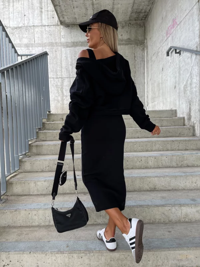Patrycja - Komplet damski - Sukienka i bluza dla casualowego stylu