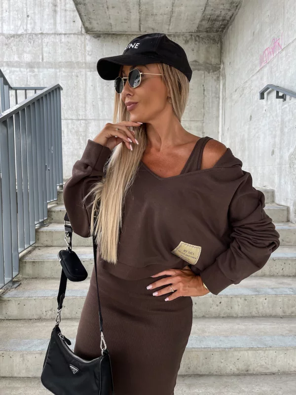 Patrycja - Komplet damski - Sukienka i bluza dla casualowego stylu