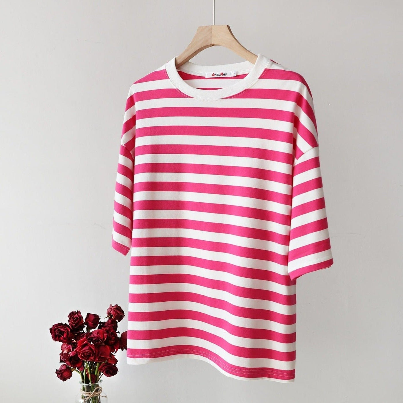Bawełniany T-Shirt W Paski