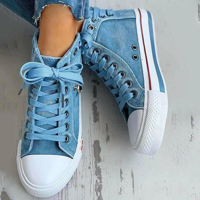 Leon - Oddychające trampki w stylu vintage, zapinane na zamek