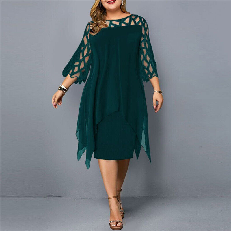 Harper - elegancka sukienka midi w rozmiarze plus