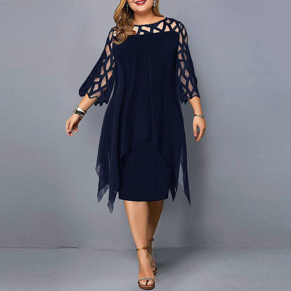 Harper - elegancka sukienka midi w rozmiarze plus