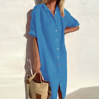 Stefania - Letnia sukienka koszulowa damska