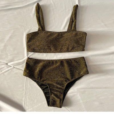 Adeline - Błyszczący komplet bikini na każdą okazję