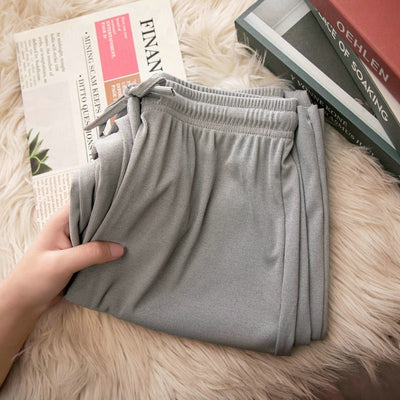 Damskie jedwabne, lekkie, szerokie nogawki, designerskie spodnie casual