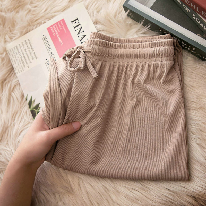 Damskie jedwabne, lekkie, szerokie nogawki, designerskie spodnie casual